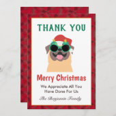 Fun Merry Christmas Dank u personaliseren Feestdagenkaart (Voorkant / Achterkant)