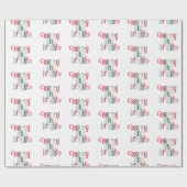 Fun Merry en Bright typografie Rood ontwerp Wrappi Cadeaupapier (Vlak)