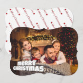 Fun Merry Fancy met kerstmis Feestdagenkaart (Voorkant / Achterkant)