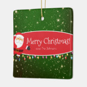 Fun Merry kerstkerstkerstkerstkerstkerstkerstkerst Keramisch Ornament (Links)