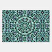 Fun met Blauwgroen en zwart Inpakpapier Vel (Voorkant)