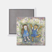 Fun. met Fairies Art, aangepaste koelkast-magneten Magneet (Voorkant / Achterkant)