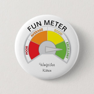 Fun Meter. Button - Wingrider Karen