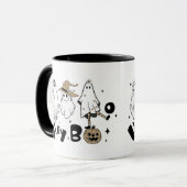 Fun mignon Fantôme Whimsical Halloween Mug (Devant gauche)
