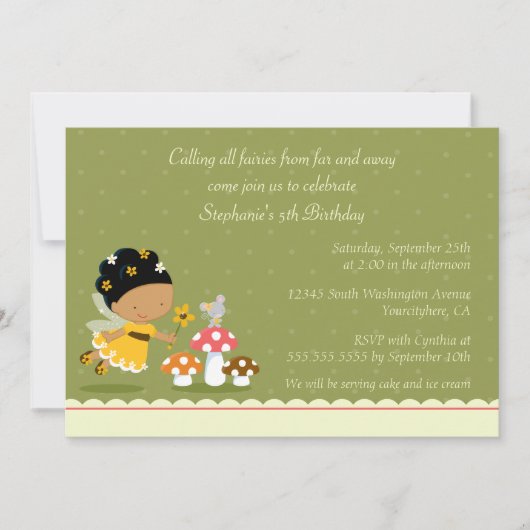 Fun mignon invitation à la fête d'anniversaire de  (Devant)