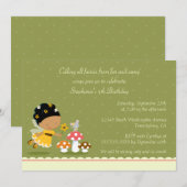 Fun mignon invitation à la fête d'anniversaire de  (Devant / Derrière)