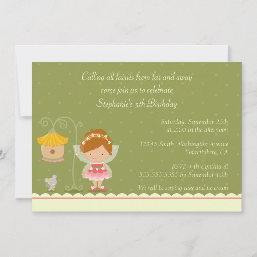 Fun mignon invitation à la fête d'anniversaire de (Devant)