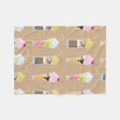 Fun Milk Shake Design Fleece Deken (Voorkant (Horizontaal))