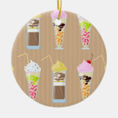 Fun Milk Shake Design Keramisch Ornament (Voorkant)