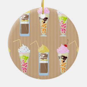 Fun Milk Shake Design Keramisch Ornament