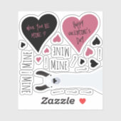 Fun Mine Mine Mine Valentijnse  Llama Thema Sticker (Vel)