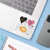 Fun Mine Mine Mine Valentijnse  Puffer Thema Sticker (Laptop met iPhone)