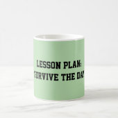 Fun Mint Green Sarcastic quote for teachers Koffiemok (Center)