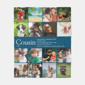 Fun Modern 16 Photo Blue Cool Definition Fleece Deken (Voorkant)