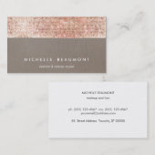 Fun Modern Beauty en Mode Faux Copper Sequin Visitekaartje (Voorkant / Achterkant)