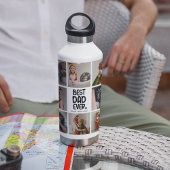 Fun Modern 'BEST DAD EVER' 14 Foto Waterfles