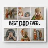 Fun Modern 'BEST DAD EVER' 6 Foto Fotoplaat (Voorkant)