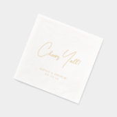 Fun modern cheers y'all script minimalist wedding (Gauche)