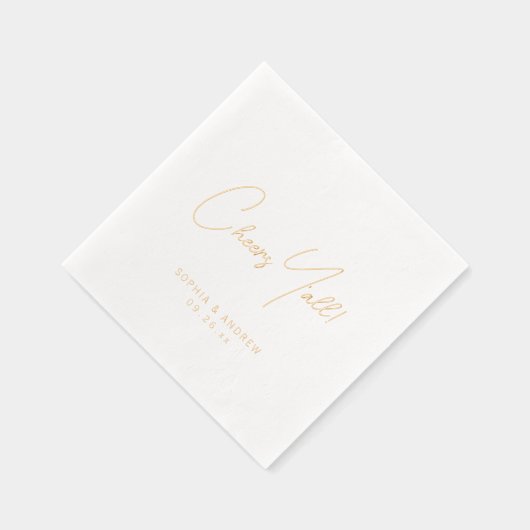 Fun modern cheers y'all script minimalist wedding (Droite)