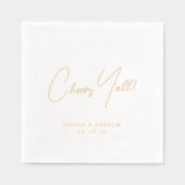 Fun modern cheers y'all script minimalist wedding (Recto)
