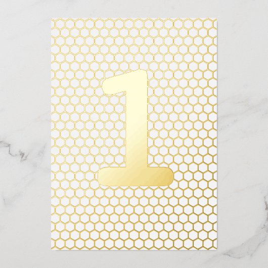 Fun Modern Custom Gold geperste verjaardag Folie Uitnodiging (Voorkant)