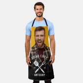 Fun Modern Head Chef Cool Name Foto Mannen Schort (Gedragen)