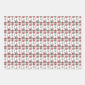 Fun Modern Kerstmis Geometrical Shaptern Pattern Inpakpapier Vel (Voorkant)