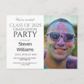 FUN MODERN MALE 2025 GRADUATION INVITATION PARTI (Devant)