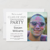 FUN MODERN MALE 2025 GRADUATION INVITATION PARTI (Devant)