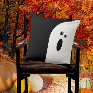 Fun Modern Minimalistisch Abstract Ghost Halloween Kussen