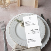 Fun Modern Reception Menu