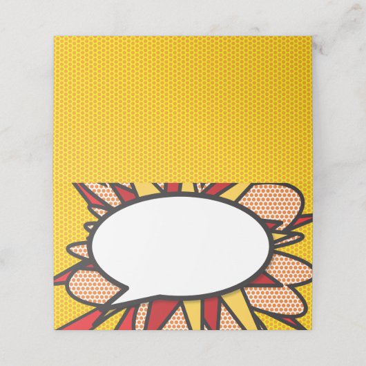 Fun Modern Speech Bubble Comic Book (Buitenkant ongevouwen)