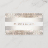Fun Modern Stripes, Silver Sequin Visitekaartje (Voorkant)