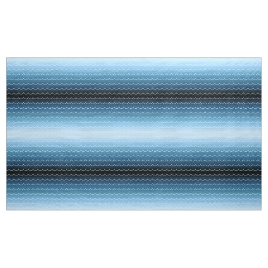 Fun Modern Wave Pattern Blue Gradient Stof (Yard (91,4 cm))