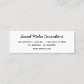 Fun Modern Yellow Roze met Waterverf Stippen Mini Mini Visitekaartje (Achterkant)