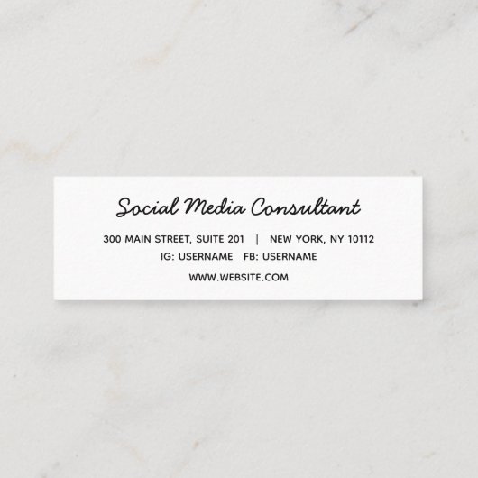 Fun Modern Yellow Roze met Waterverf Stippen Mini Mini Visitekaartje (Achterkant)