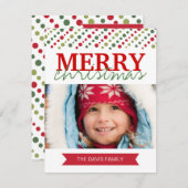 Fun Moderne kerstfotokaarten Feestdagenkaart (Voorkant / Achterkant)