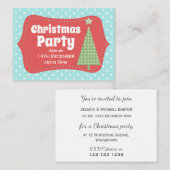 Fun moderne Noël Fête Invitation (Devant / Derrière)