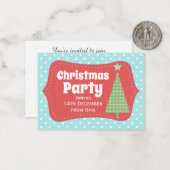 Fun moderne Noël Fête Invitation (Devant/Arrière en situation)