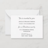Fun moderne Noël Fête Invitation (Dos)