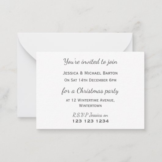 Fun moderne Noël Fête Invitation (Dos)
