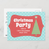 Fun moderne Noël Fête Invitation (Devant / Derrière)