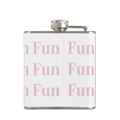 Fun | Moderne roze typografie Heupfles (Achterkant)
