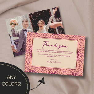 Fun Moderne Unique Mariage Merci Cartes