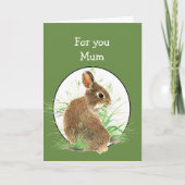Fun Moederdag All Ears Cute Bunny Rabbit Kaart (Voorkant)