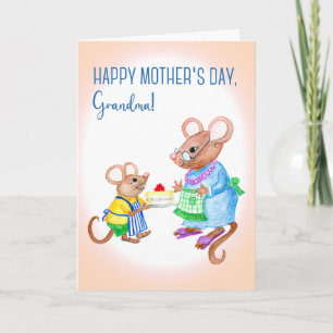 Fun Moederdag voor oma met Cute Mice Kaart