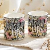 Fun Mom Life Floral Animal Print Coffee Mug
