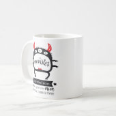 Fun momster ironisch humoristisch moederleven koffiemok (Voorkant links)