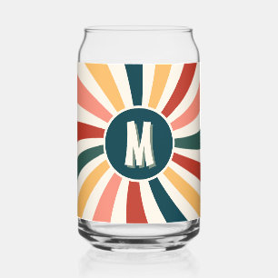 Fun Monogramme couleur Motif rétro