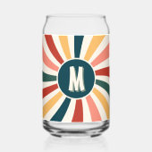 Fun Monogramme couleur Motif rétro (Verso)